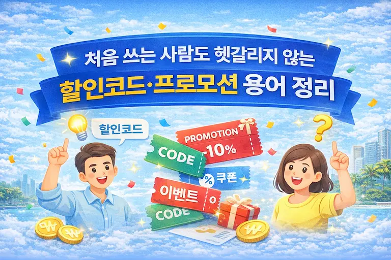 처음 쓰는 사람도 헷갈리지 않는 할인코드·프로모션 용어 정리