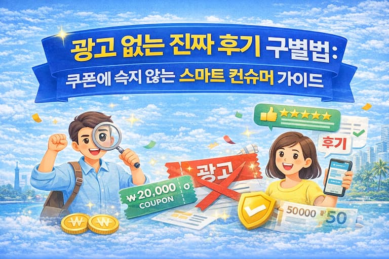 광고 없는 진짜 후기 구별법 - 쿠폰에 속지 않는 스마트 컨슈머 가이드